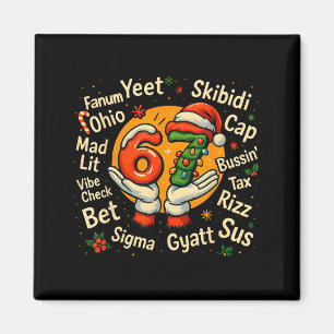Funny Gen Z Christmas 67 Meme Holiday Trendy Magnet