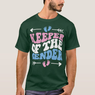 Funny Gender Reveal  Cute Keeper Of The Gender  T-Shirt