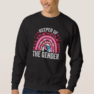 Funny Gender Reveal Keeper Of The Gender Leopard Sweatshirt