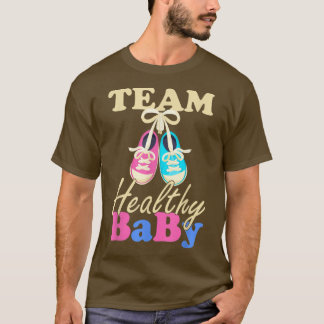 Funny gender reveal of team healthy baby party sup T-Shirt