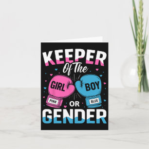 Funny Gender Reveal Party Keeper Of Gender Boxing  Card