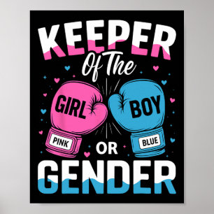 Funny Gender Reveal Party Keeper Of Gender Boxing  Poster