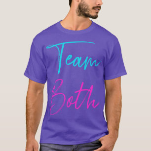 Funny gender reveal team both baby party supplies T-Shirt