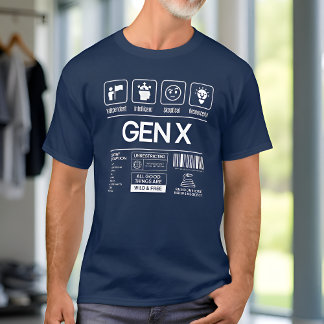 Funny Generation X Characteristics Men's Navy T-Shirt
