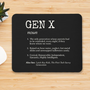 Funny Generation X Definition Mouse Pad