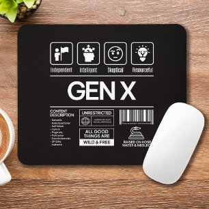 Funny Generation X Descriptive Traits  Mouse Pad