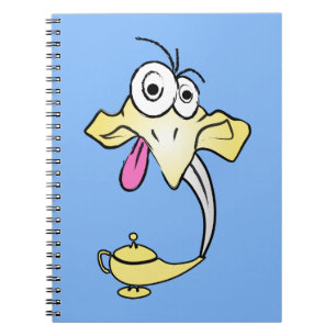Funny genie spiral notebook