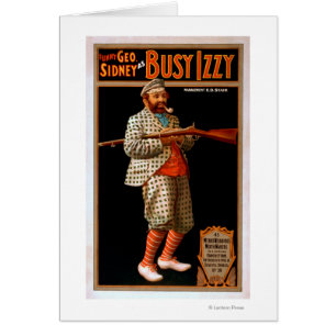 Funny Geo. Sidney as Busy Izzy Theatre Poster