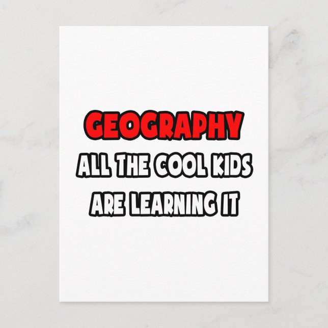 Funny Geography Teacher Shirts and Gifts Postcard (Front)