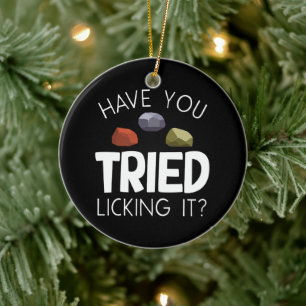 Funny Geologist Lapidary Rock Collector Rockhound Ceramic Tree Decoration