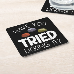 Funny Geologist Lapidary Rock Collector Rockhound Square Paper Coaster