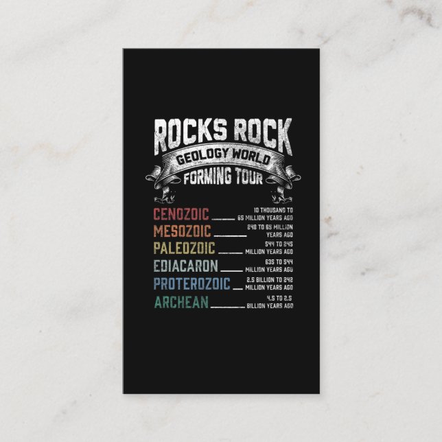Funny Geology Rock Forming Humour Geologist Business Card (Front)