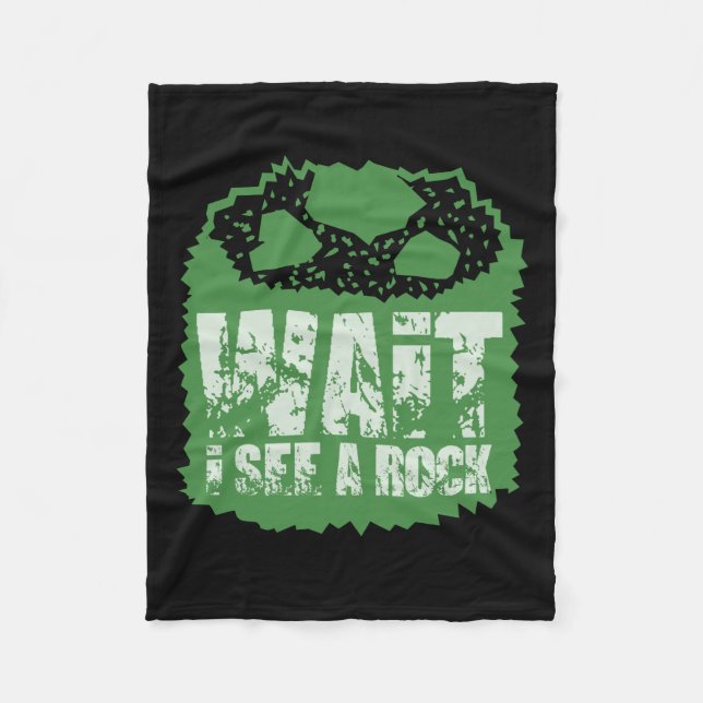 Funny Geology - Wait I See A Rock Fleece Blanket (Front)