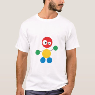 Funny Geometric Character - Primary Colors Abstrac T-Shirt