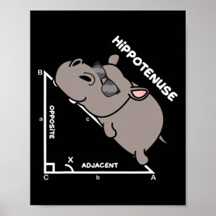 Funny Geometry Hypotenuse Math Mathematics Teacher Poster