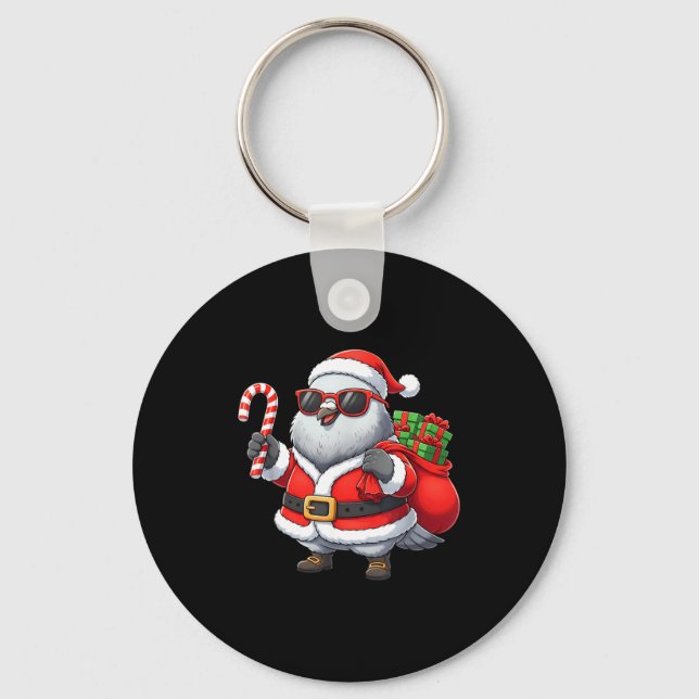 Funny Geon Christmas Santa Outfit Xmas Boys Girls  Key Ring (Front)
