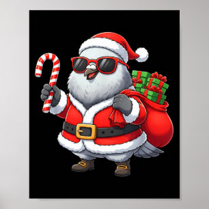 Funny Geon Christmas Santa Outfit Xmas Boys Girls  Poster