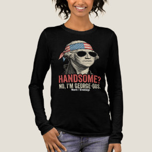 Funny George Washington George-ous Retro Patriotic Tri-Blend Shirt