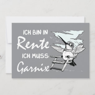 Funny German Retirement Design Holiday Card