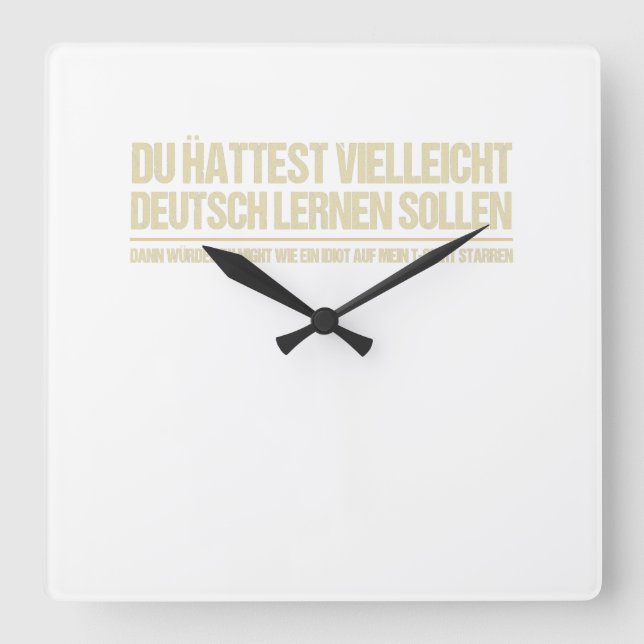 funny german saying square wall clock (Front)