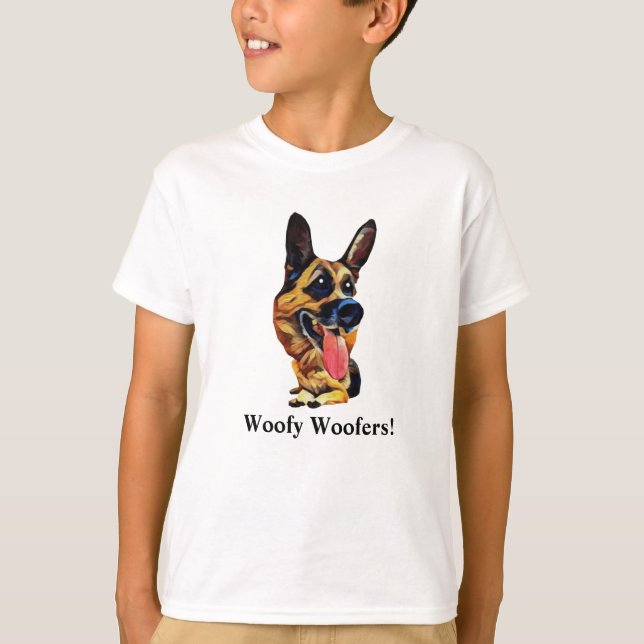 Funny German Shepherd Boy's T-Shirt (Front)