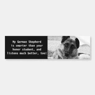 Funny German Shepherd Bumper Sticker