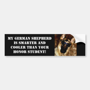 Funny German Shepherd Bumper Sticker