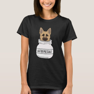 Funny German Shepherd Cute Anti Depressant Mom Dad T-Shirt