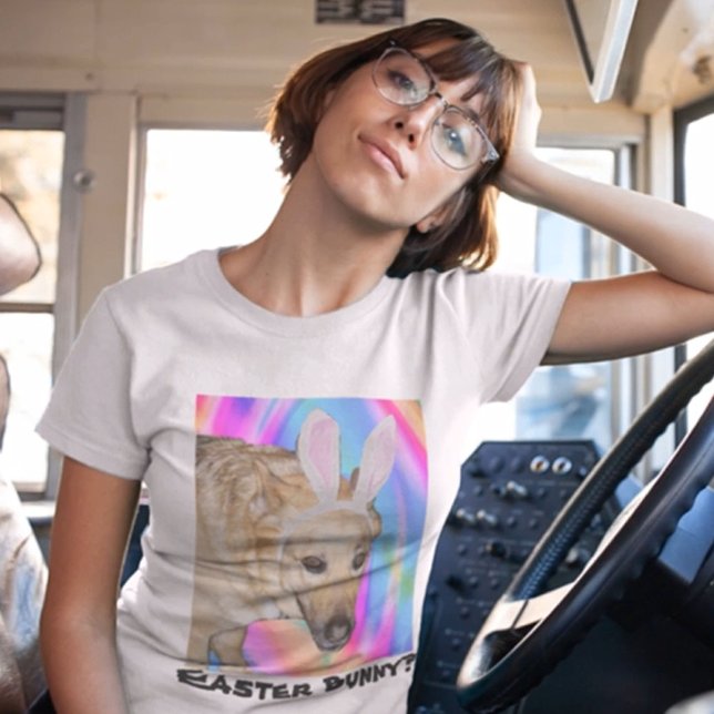 Funny German Shepherd Dog & Bunny Ears Women's T-Shirt (Funny German Shepherd Dog & Bunny Ears Women's T-Shirt)