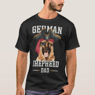 Funny German Shepherd Dog Dad Black German Shepher T-Shirt