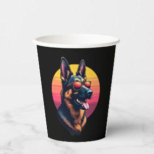 Funny German Shepherd Dog Design Art Costume Outfi Paper Cups