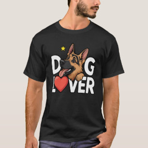 Funny German Shepherd Dog Lover Cute Pet Owner Hea T-Shirt