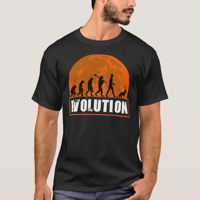 Funny German Shepherd Dog Trainer Evolution T-Shirt (Front)