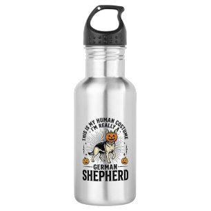 Funny German Shepherd Halloween Costume Dog Design 532 Ml Water Bottle