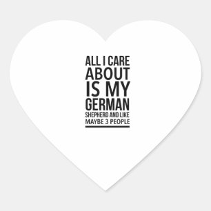Funny German shepherd Heart Sticker