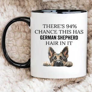 Funny German Shepherd, Peeking Dog Owner Gift GSD Coffee Mug