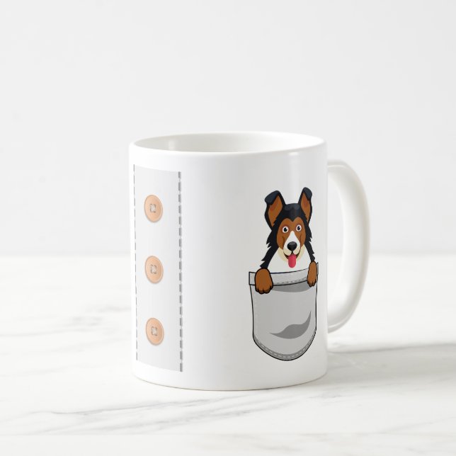 Funny German Shepherd Puppy Dog Lover Coffee Mug (Front Right)