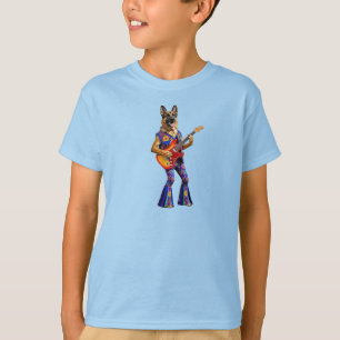 Funny German Shepherd Rock Star Kids' T-Shirt