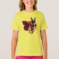 Funny German Shepherd Superhero Kid's