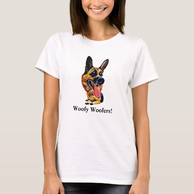 Funny German Shepherd Woman's T-Shirt (Front)
