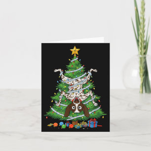 Funny German Shorthaired Inter Dog Christmas Tree Card