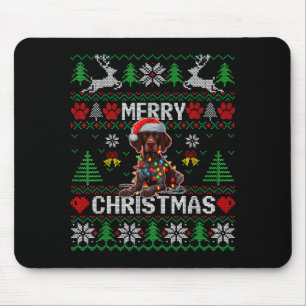 Funny German Shorthaired Inter Dog Ugly Xmas Sweat Mouse Pad