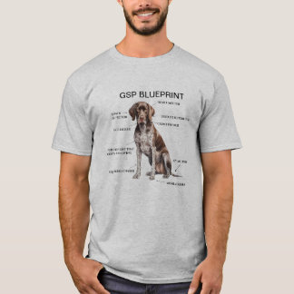 Funny German Shorthaired Pointer Blueprint T-Shirt