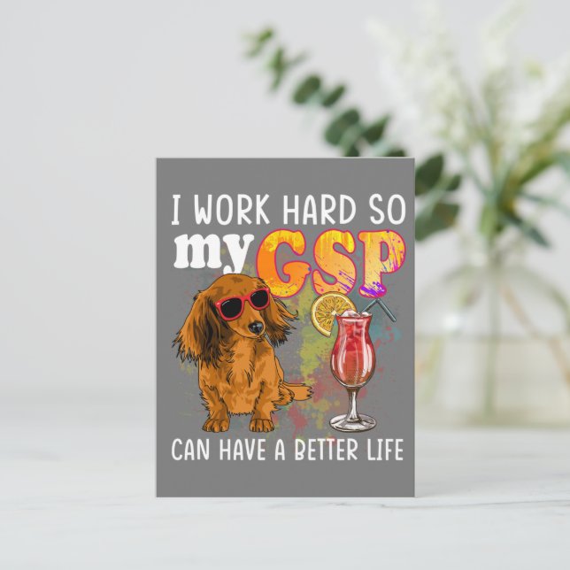 Funny German Shorthaired Pointer Gifts GSP Lover Postcard (Standing Front)