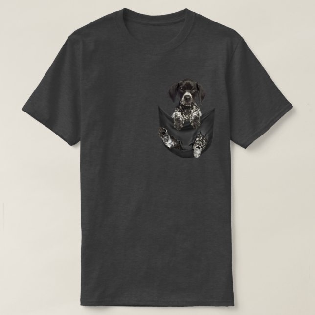 Funny German Shorthaired Pointer in Your Pocket fo T-Shirt (Design Front)