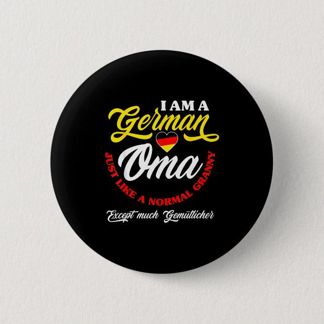Funny Germany German Oma German Granny Deutsche Om 6 Cm Round Badge (Front)
