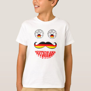 Funny Germany Soccer Football Face T-Shirt