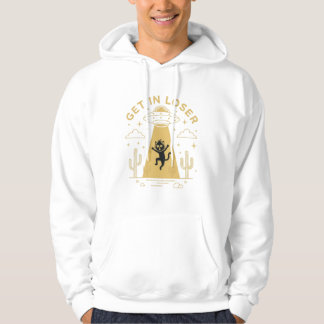 Funny “Get In Loser” Alien Abduction UFO T-Shirt Hoodie