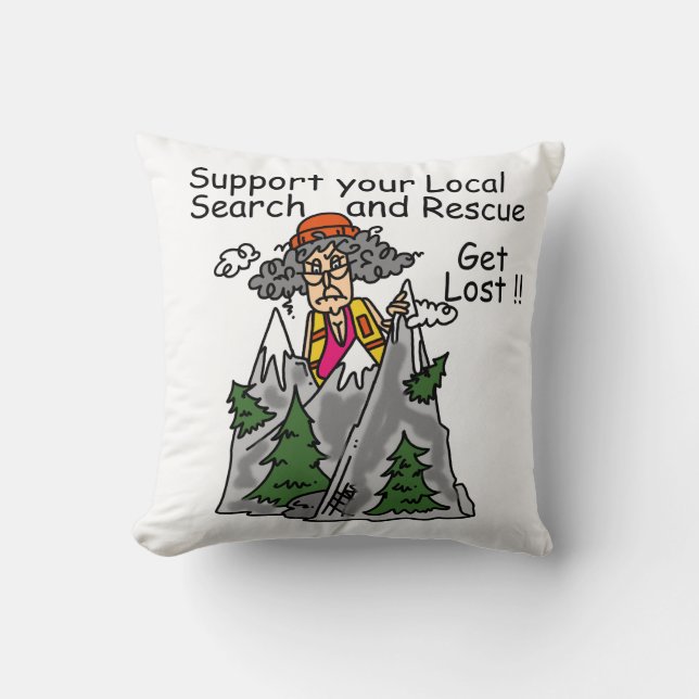 Funny Get Lost Cushion (Front)