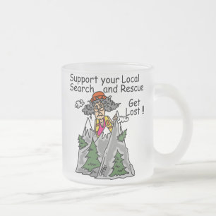 Funny Get Lost Frosted Glass Coffee Mug